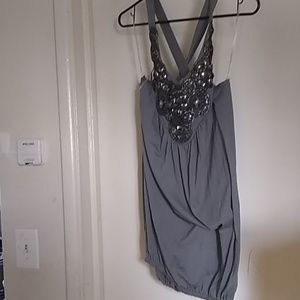 lilly lou Dresses - Lilly Lou grey dress size medium. lilly lou Dresses - Lilly Lou grey dress size medium.